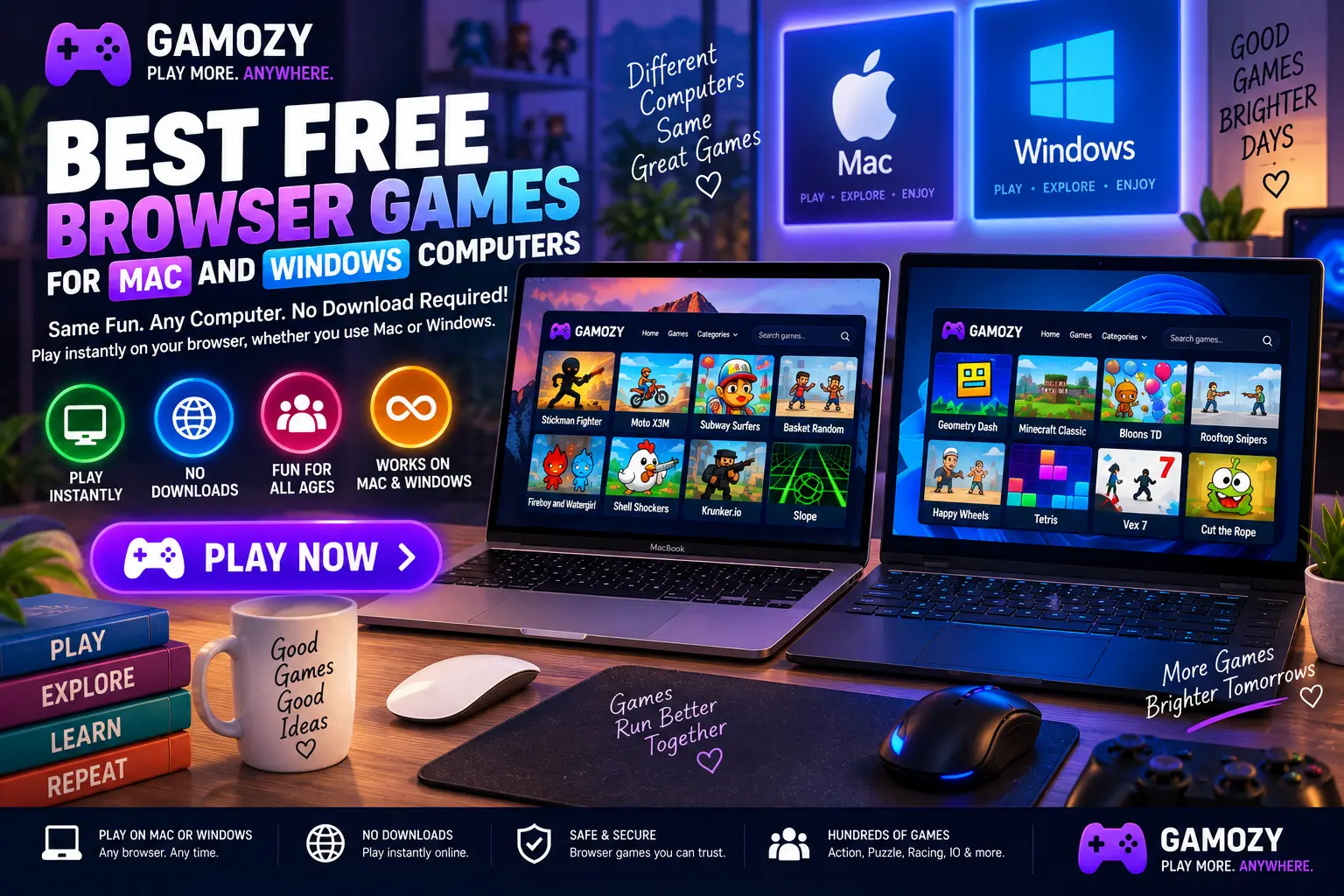 Best Free Browser Games for Mac and Windows Computers