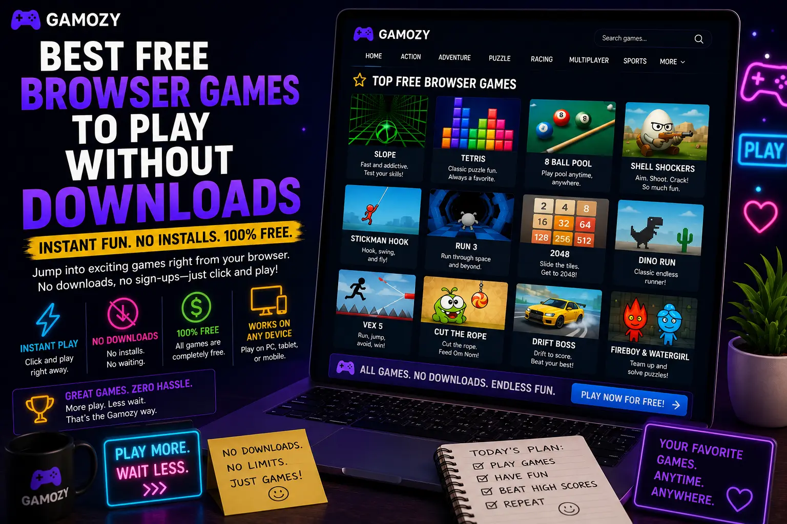 Best Free Browser Games to Play Without Downloads