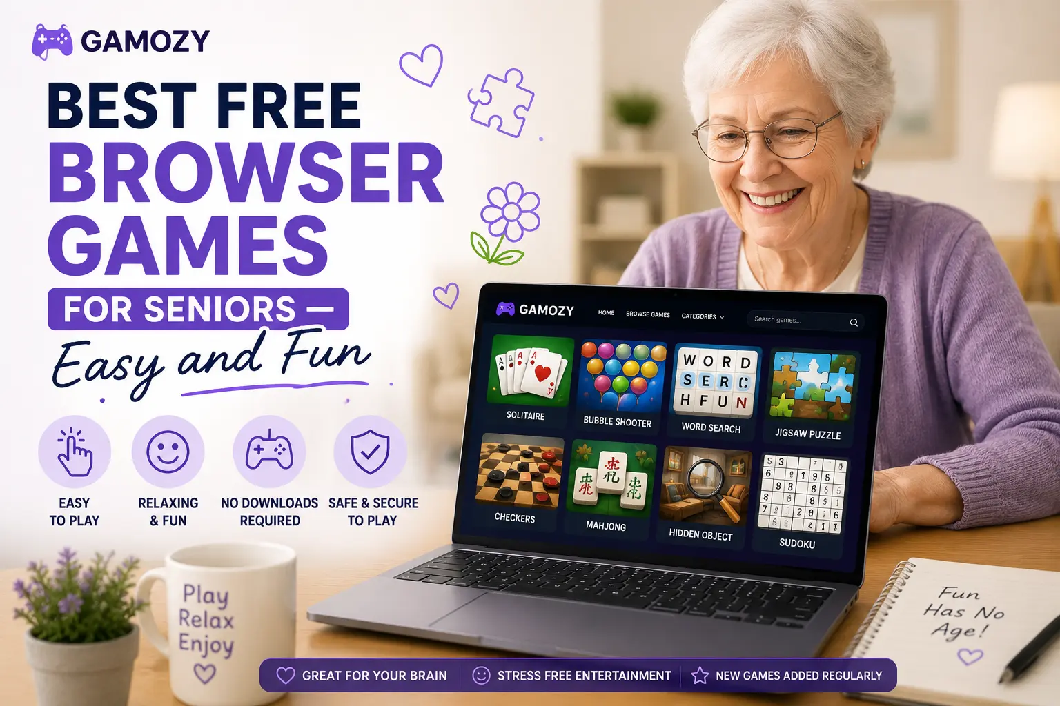 Best Free Browser Games for Seniors — Easy and Fun