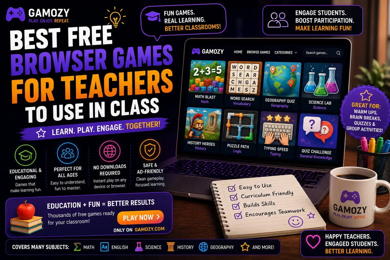 Best Free Browser Games for Teachers to Use in Class