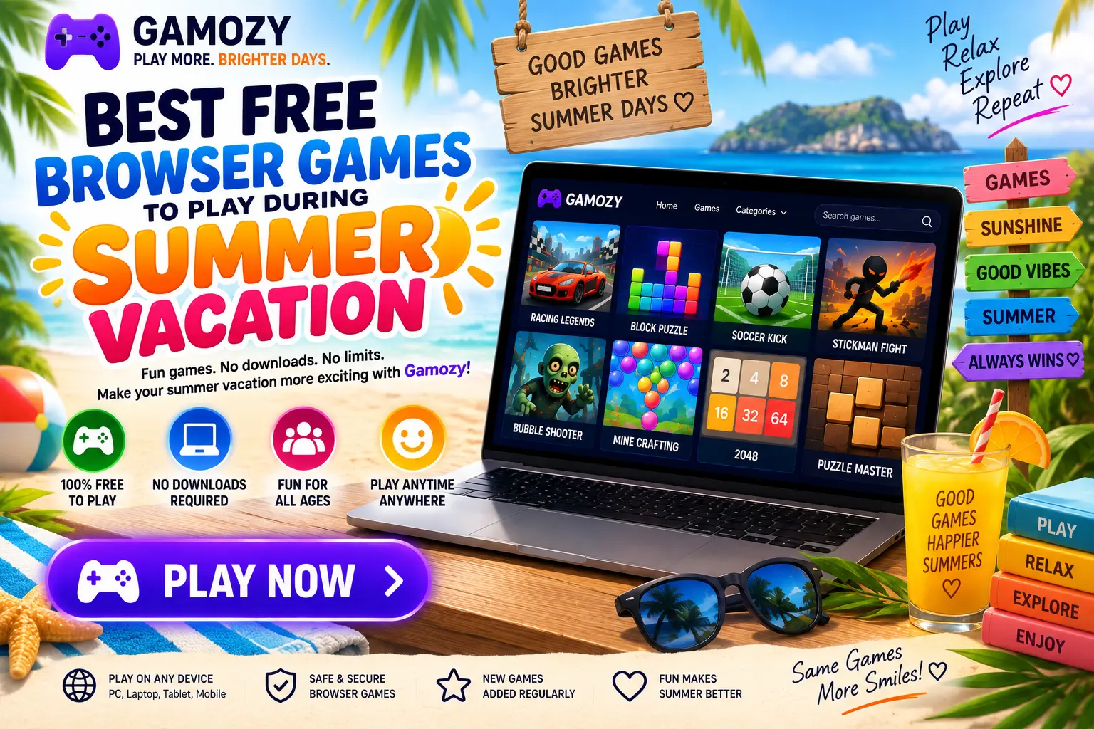Best Free Browser Games to Play During Summer Vacation