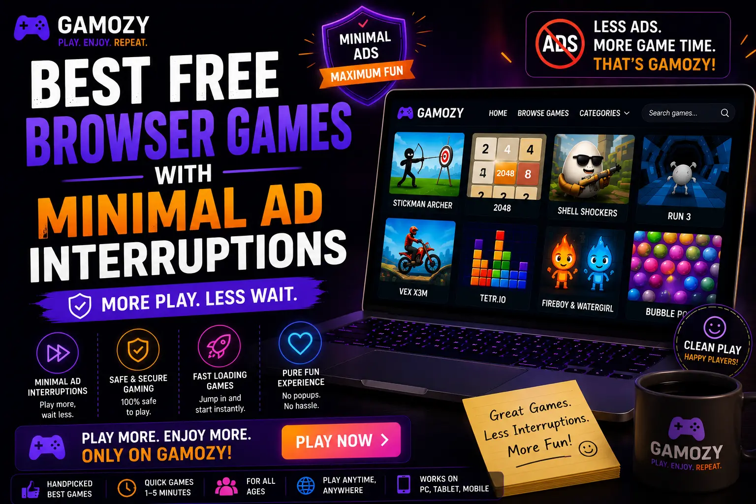 Best Free Browser Games With Minimal Ad Interruptions