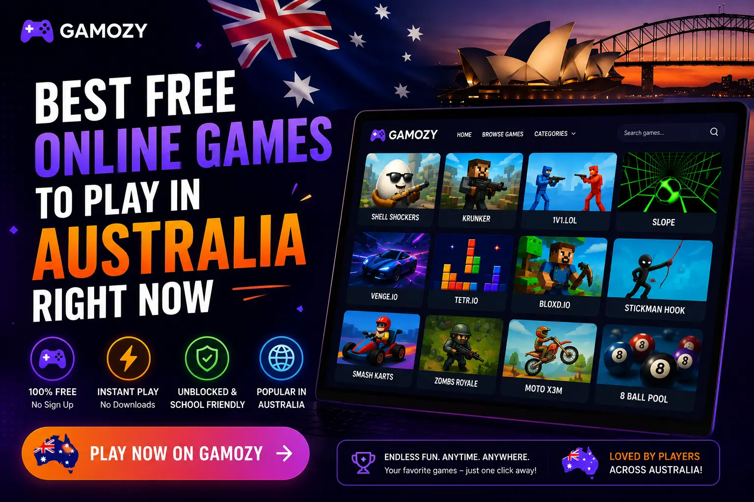 Best Free Online Games to Play in Australia Right Now