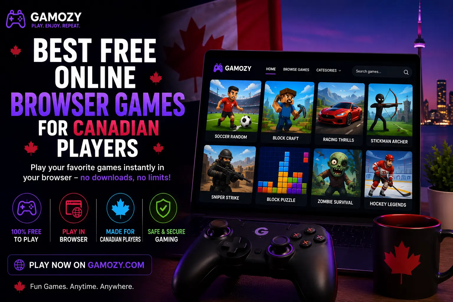 Best Free Online Browser Games for Canadian Players