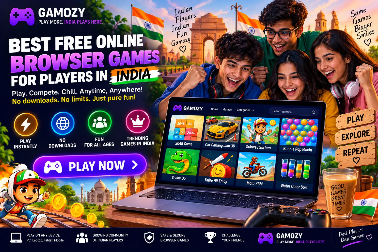 Best Free Online Browser Games for Players in India
