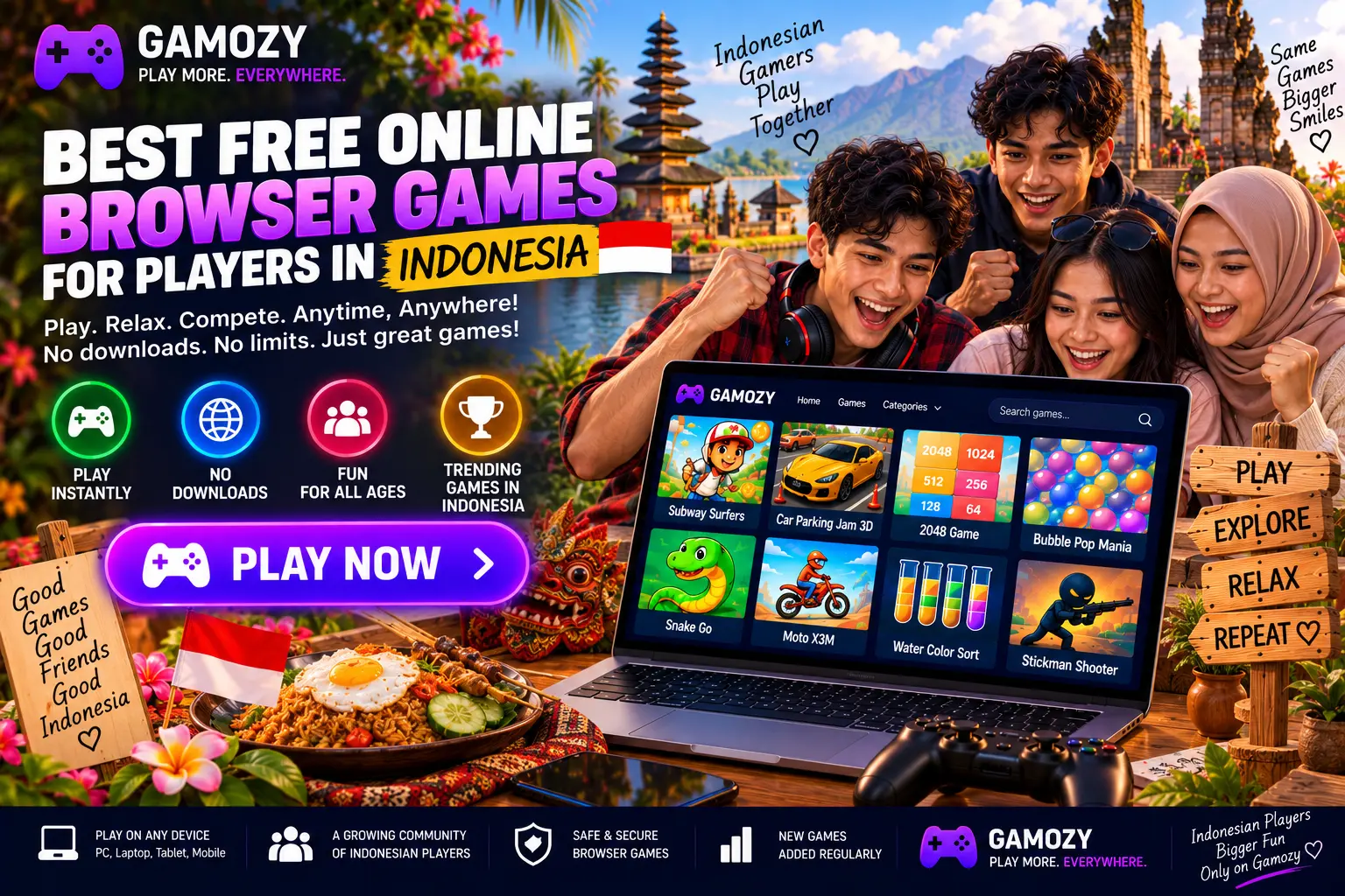 Best Free Online Browser Games for Players in Indonesia