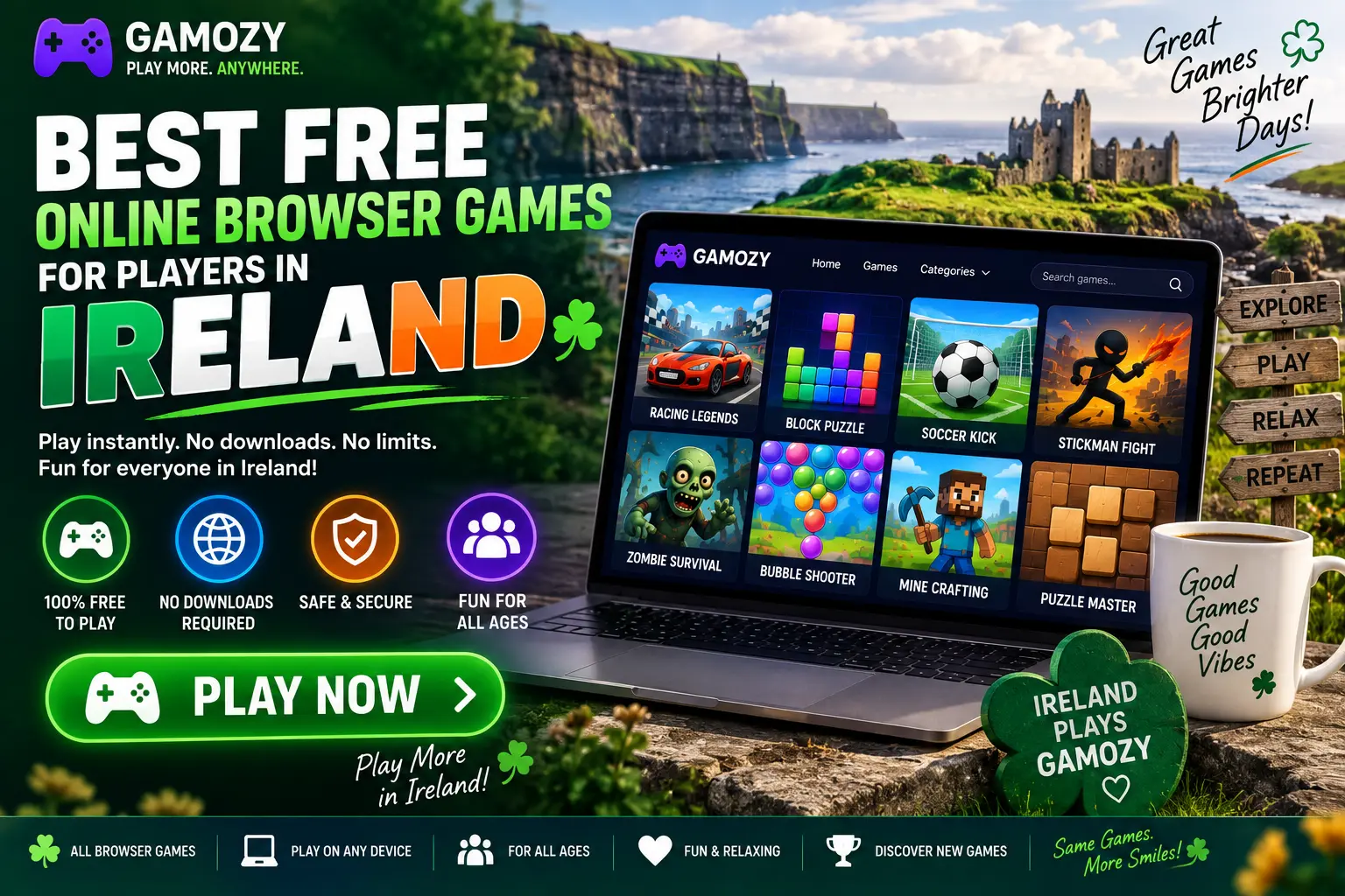 Best Free Online Browser Games for Players in Ireland