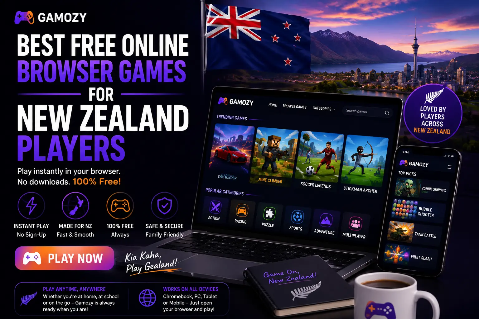 Best Free Online Browser Games for New Zealand Players