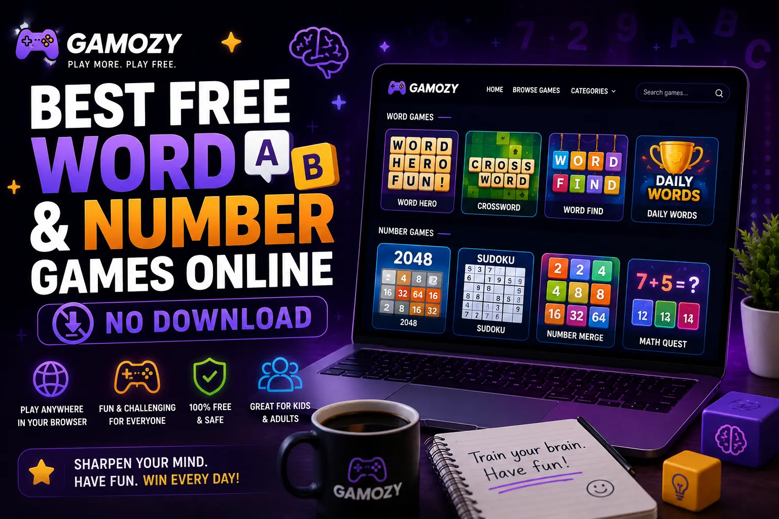 Best Free Word and Number Games Online — No Download