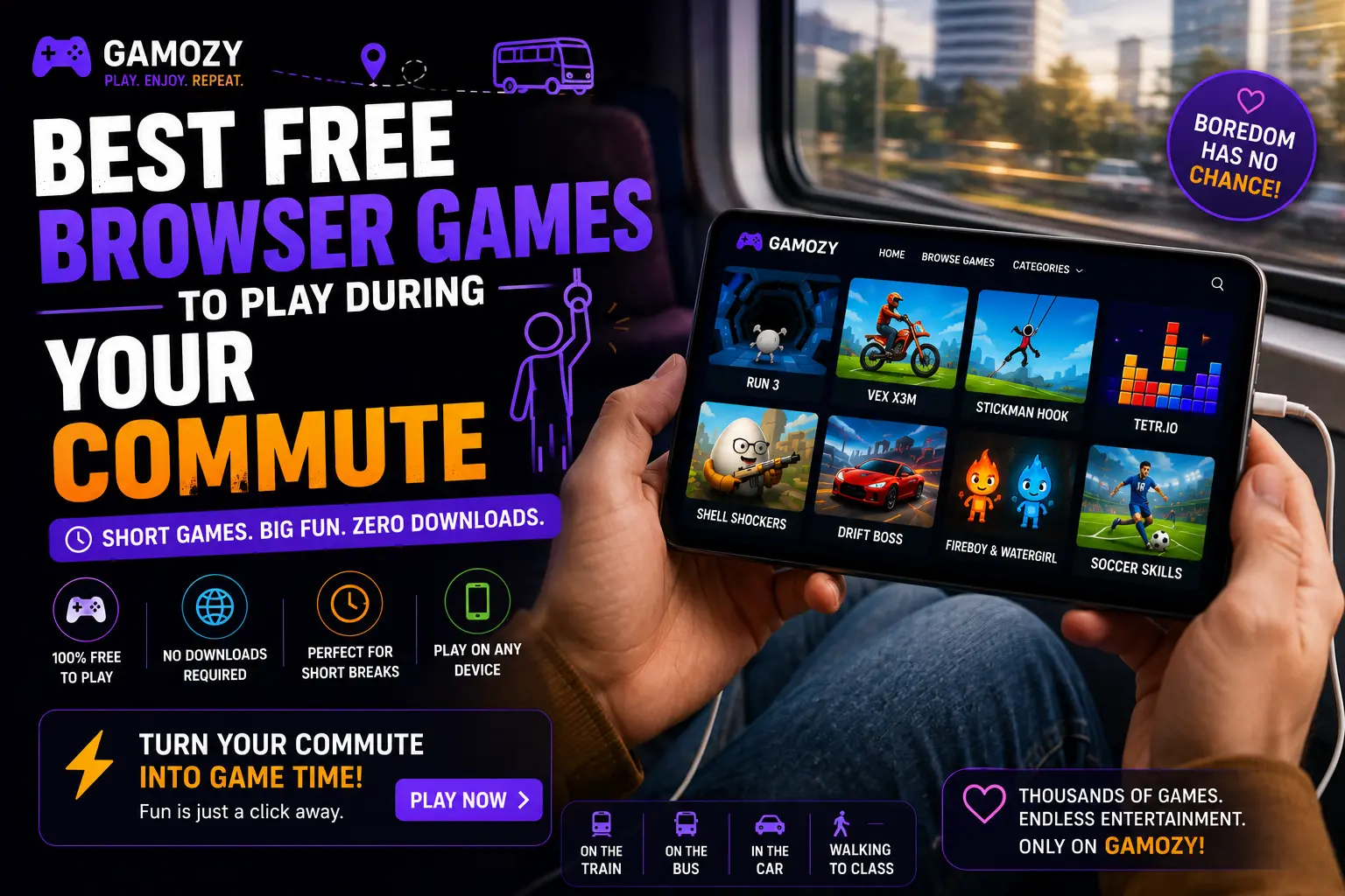 Best Free Browser Games to Play During Your Commute