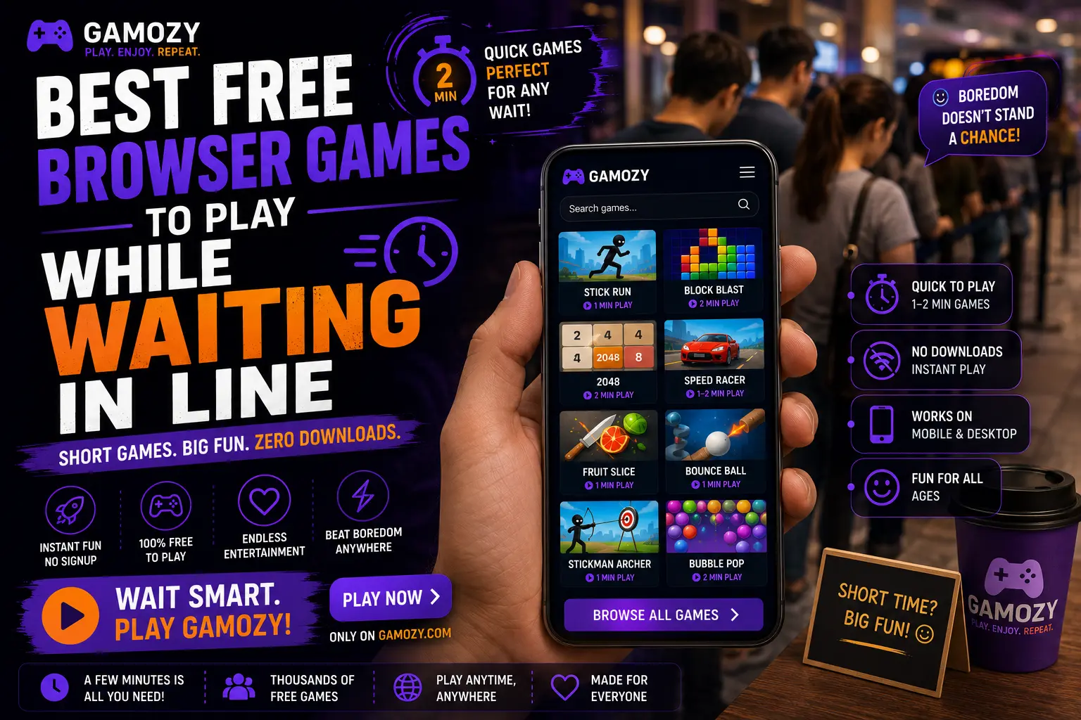 Best Free Browser Games to Play While Waiting in Line