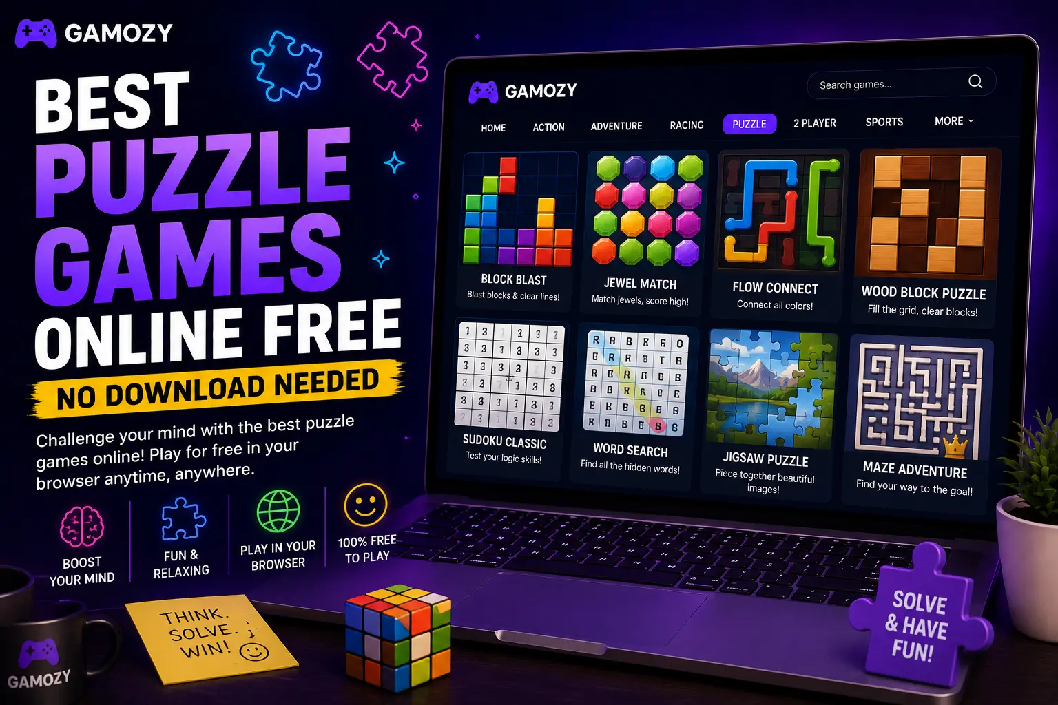 Best Puzzle Games Online Free — No Download Needed
