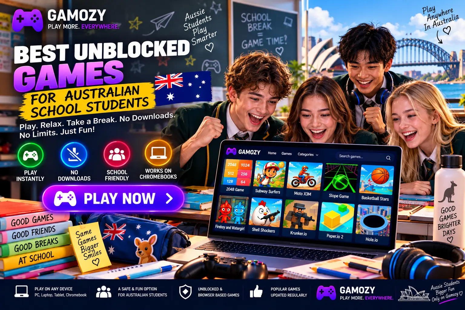 Best Unblocked Games for Australian School Students