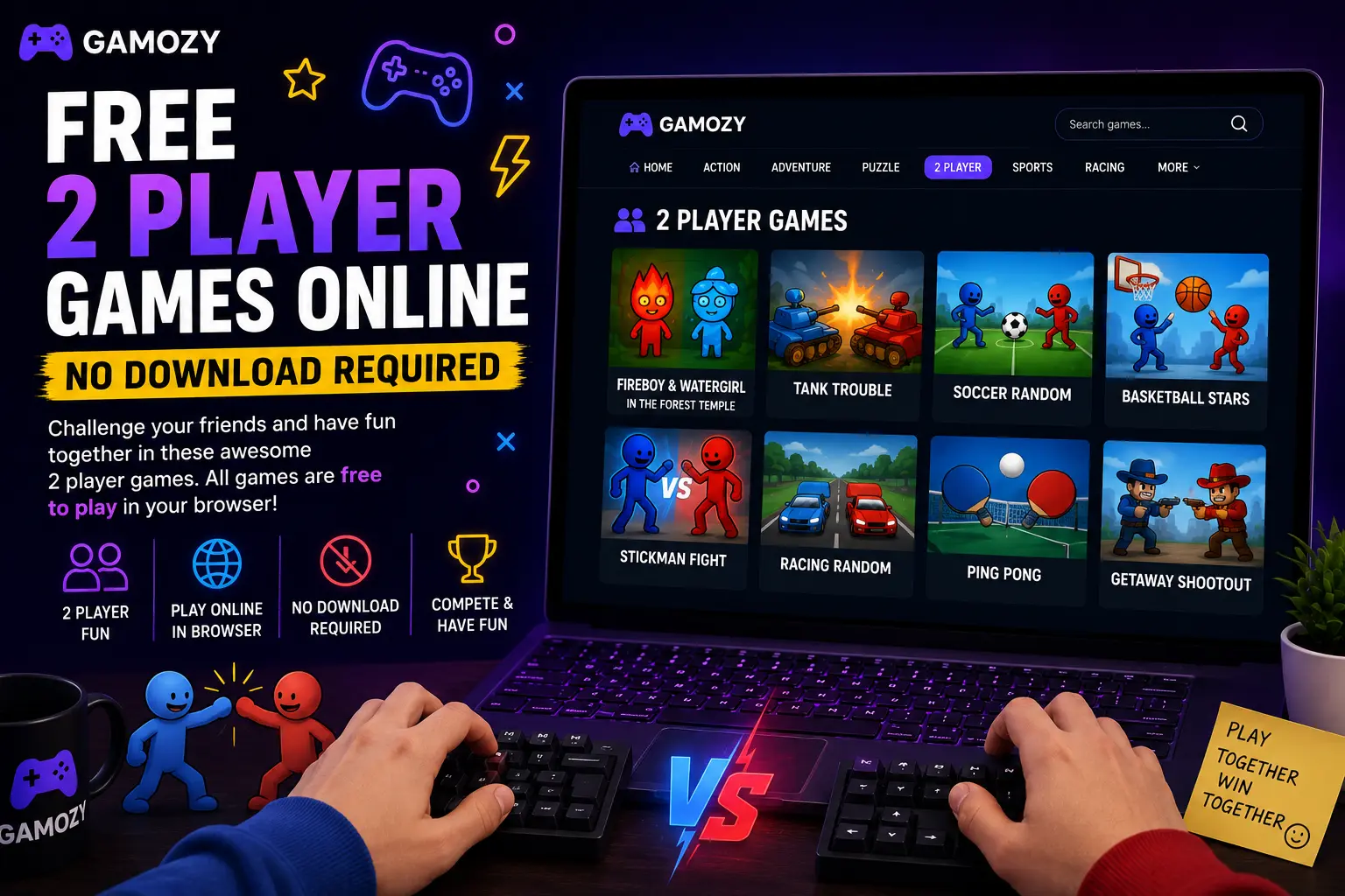 Free 2 Player Games Online — No Download Required