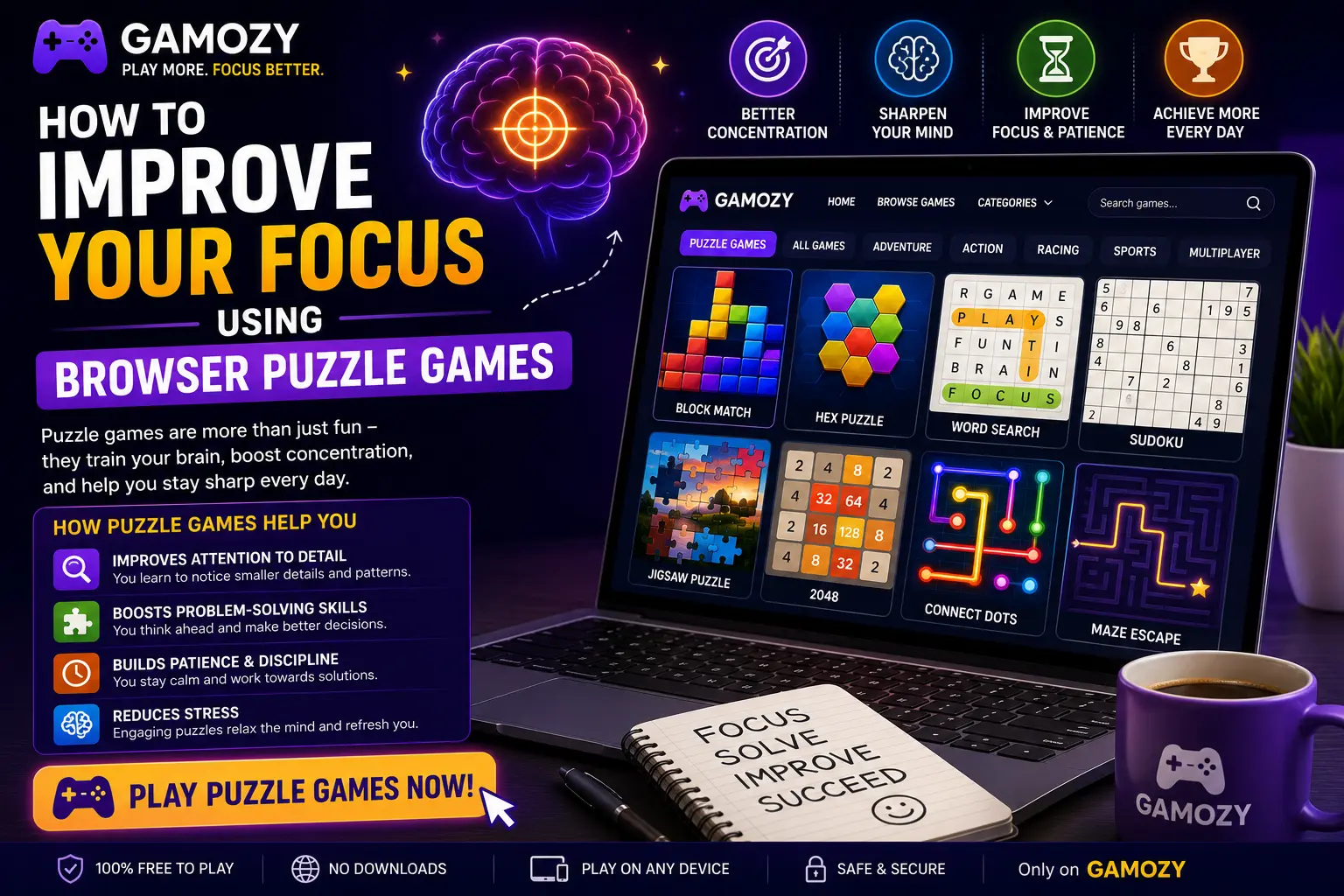How to Improve Your Focus Using Browser Puzzle Games